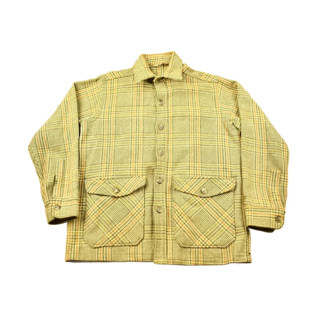 Vintage 1950s Woolrich Hounds Tooth Button Up Wool Hunting Jacket Men's Large from propervintagecanada