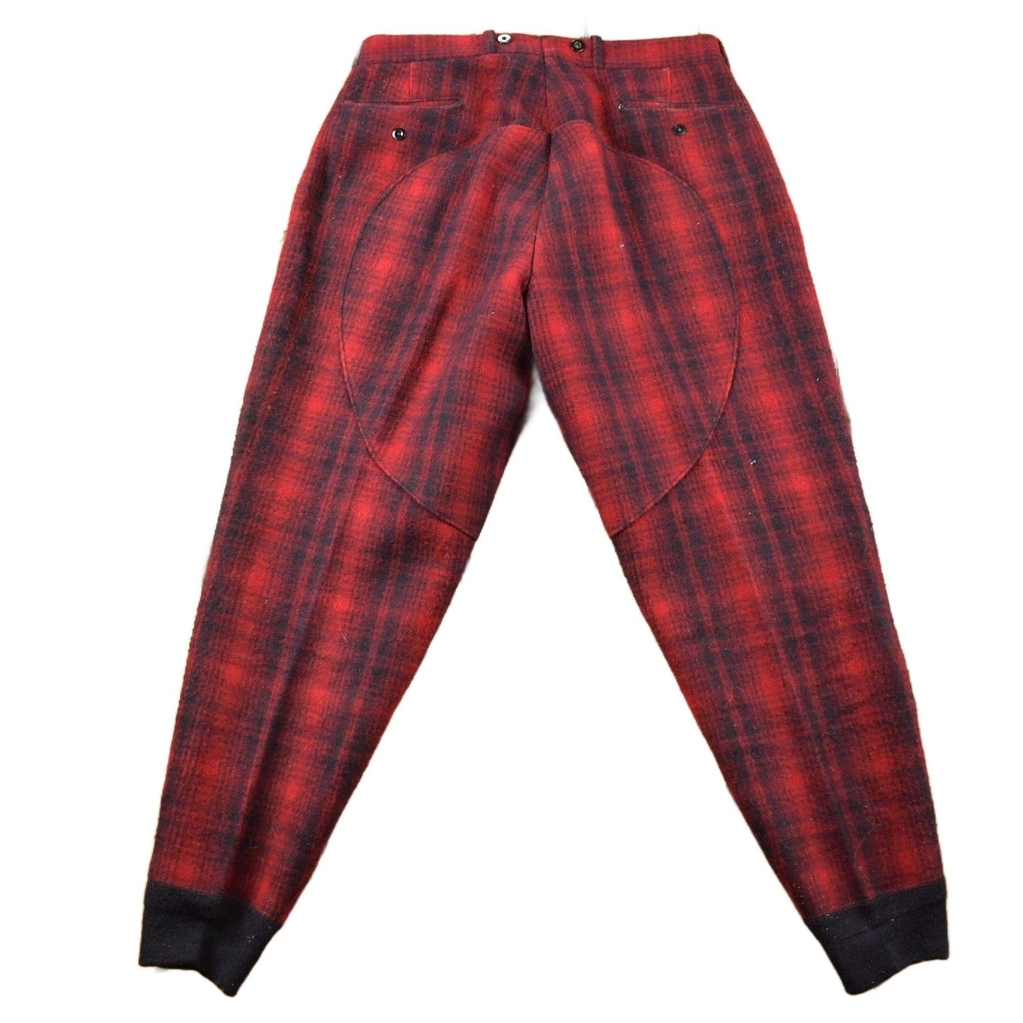 Vintage 1950s Woolrich Red Buffalo Plaid Heavy Pants Men's 34 x 30 from propervintagecanada
