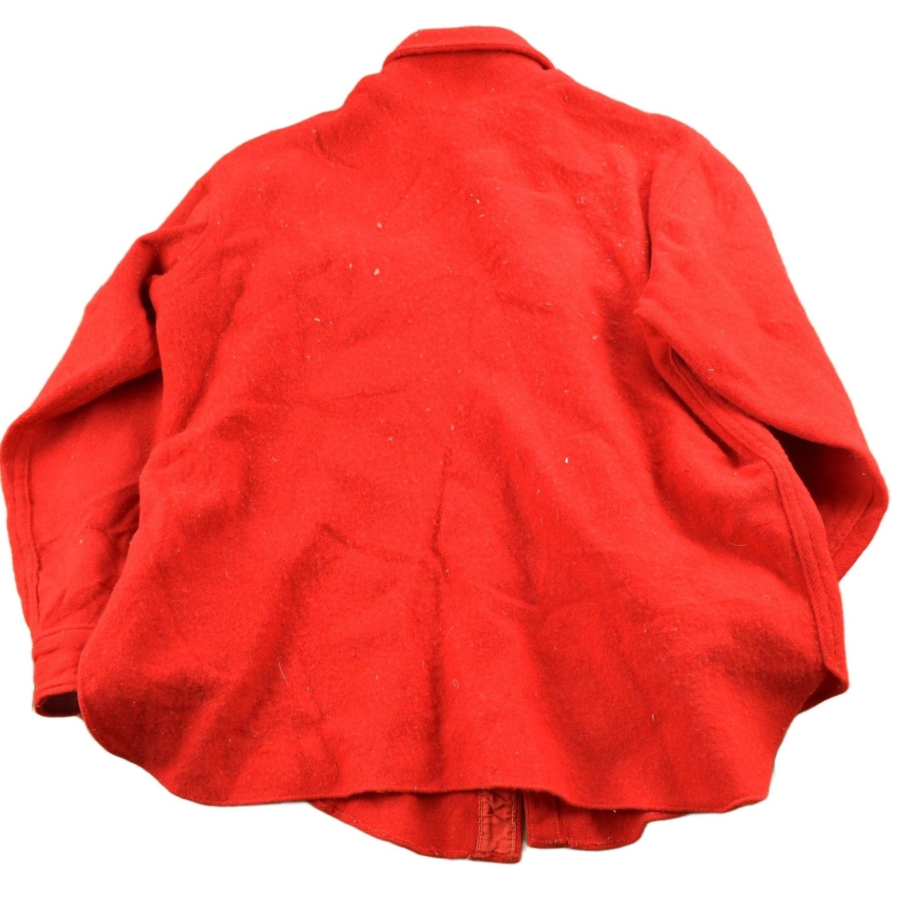 Vintage 1950s Woolrich Red Wool Button Up Shirt Men's Large from propervintagecanada