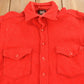 Vintage 1950s Woolrich Red Wool Button Up Shirt Men's Large from propervintagecanada