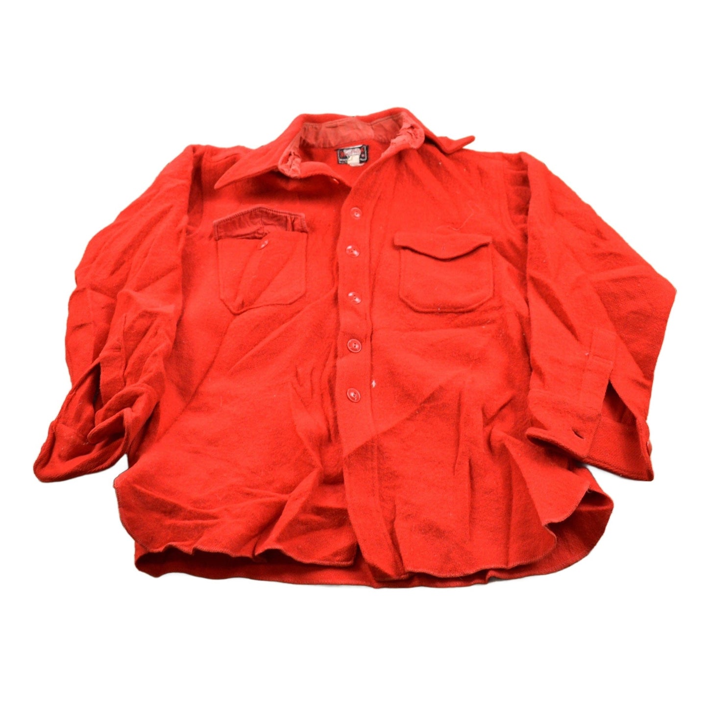 Vintage 1950s Woolrich Wool Button Up Shirt / 1950s Button Up / Vintage Flannel / Plaid Flannel / Casual Shirt / Formal Shirt from propervintagecanada