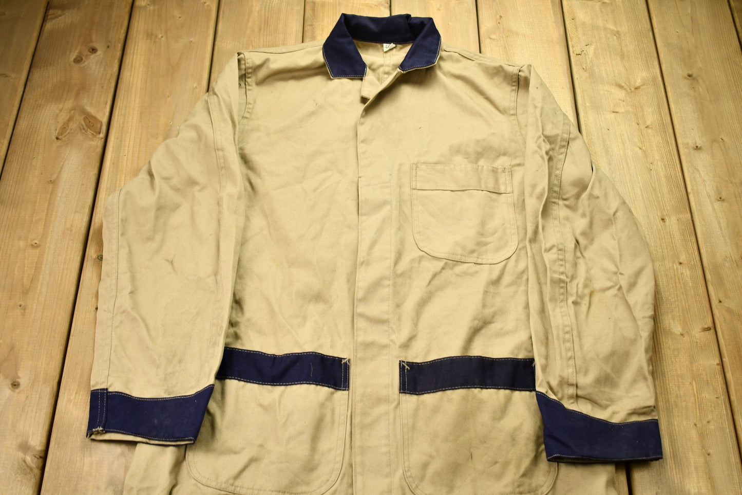 Vintage 1950s Workwear Canvas Overcoat from propervintagecanada