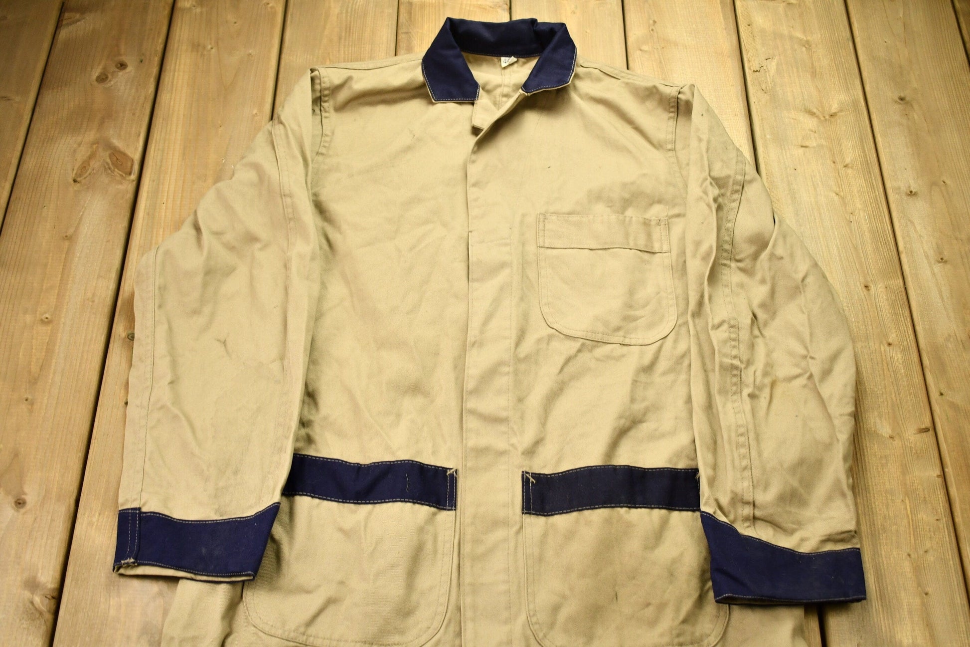 Vintage 1950s Workwear Canvas Overcoat from propervintagecanada
