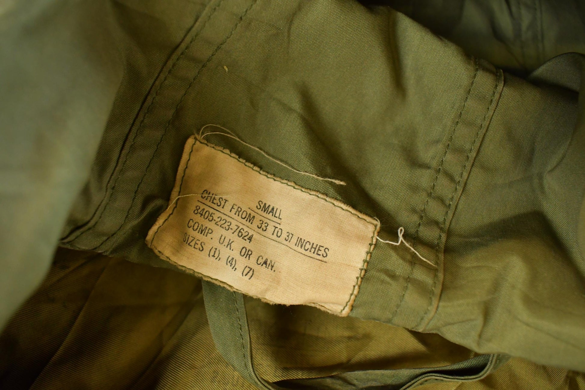 Vintage 1951 Cold Weather Combat Military Parka Jacket Men's S from propervintagecanada