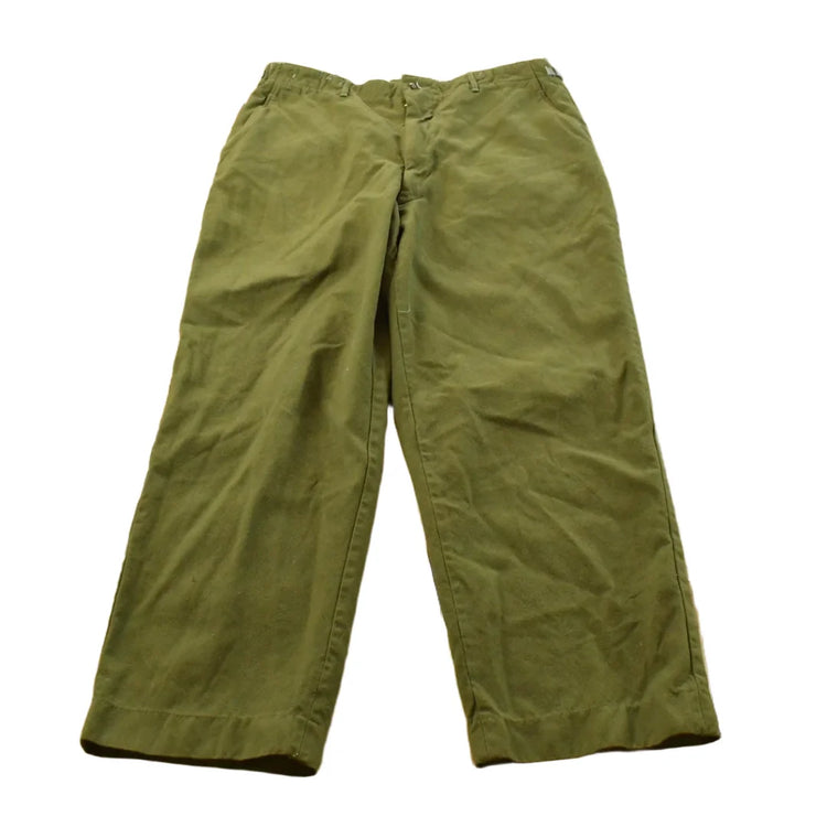 Vintage 1951 M-1951 Army Field Trousers Olive Drab Cargo Pants Men's 36 x 30 from propervintagecanada