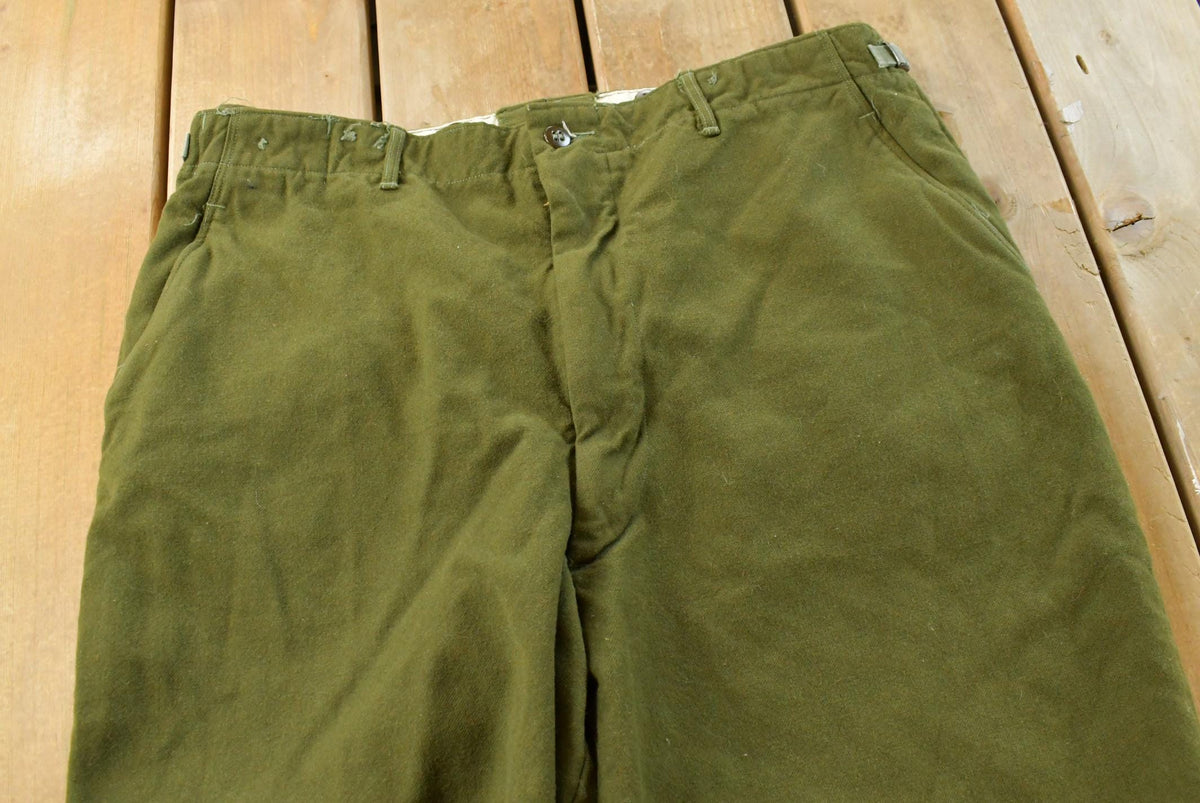 Vintage 1951 M-1951 Army Field Trousers Olive Drab Cargo Pants Men's 36 x 30 from propervintagecanada