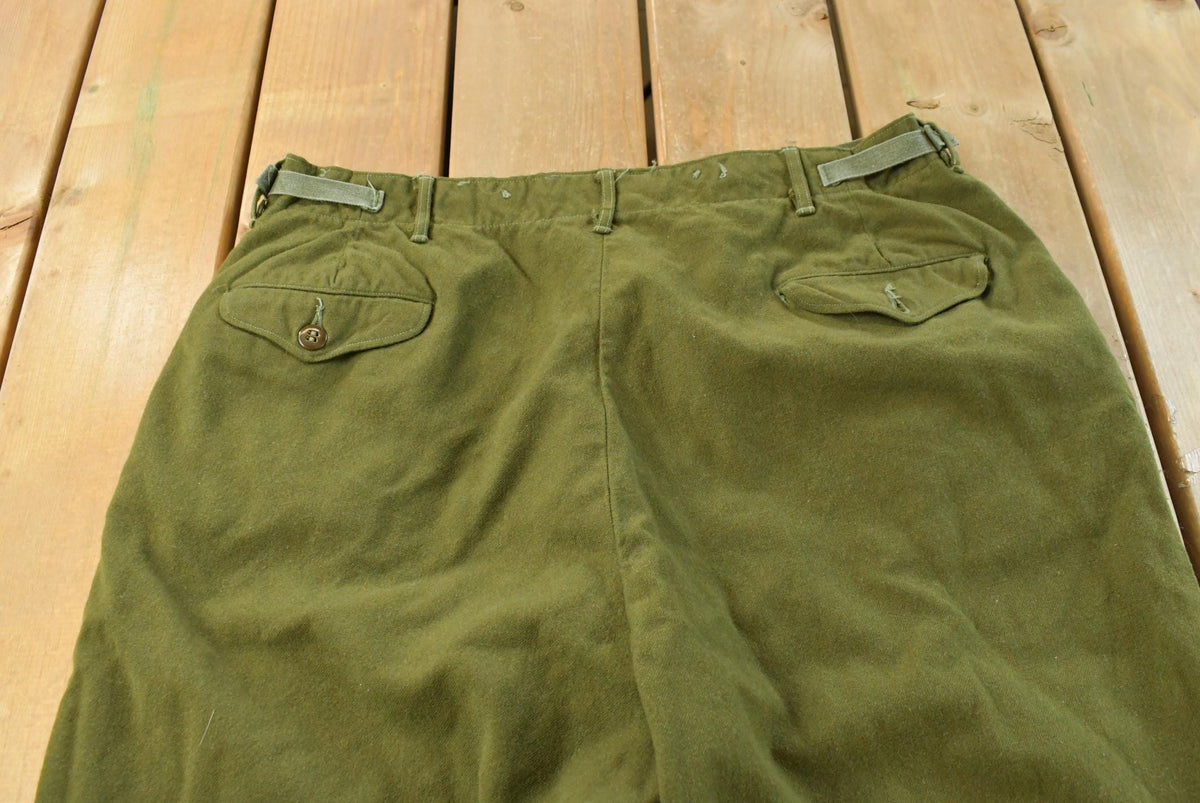 Vintage 1951 M-1951 Army Field Trousers Olive Drab Cargo Pants Men's 36 x 30 from propervintagecanada