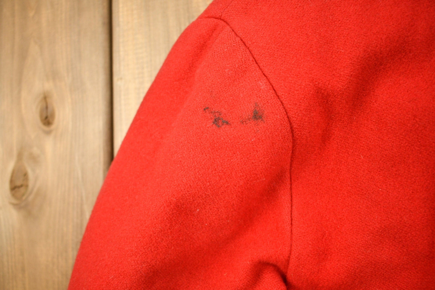 Vintage 1959 Kelly Motors GMC E.D.F.L Champions Red Wool Coat Men's 2XL from propervintagecanada