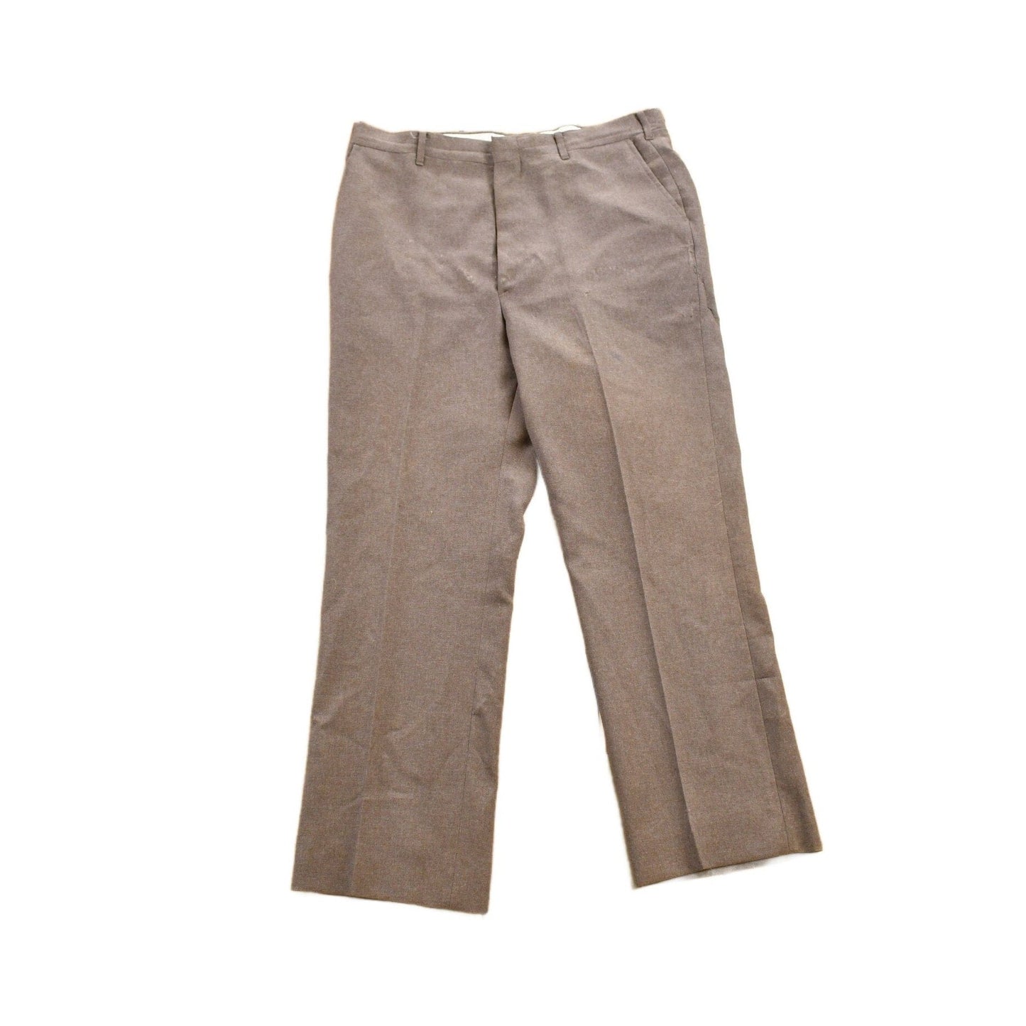 Vintage 1960's Brown Wool Trousers Men's 36x28 from propervintagecanada