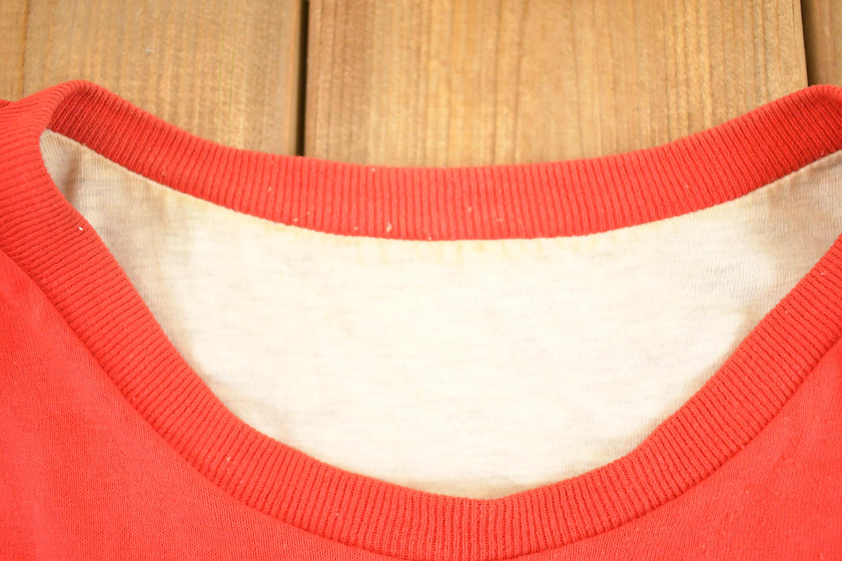 Vintage 1960's Curley Double Lined Souvenir T-Shirt Mens L from propervintagecanada