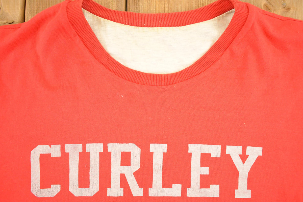 Vintage 1960's Curley Double Lined Souvenir T-Shirt Mens L from propervintagecanada