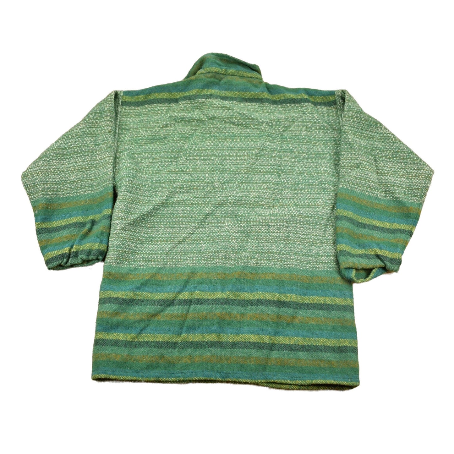 Vintage 1960s 100% Wool Green Knit Zip Up Sweater Men's Medium from propervintagecanada