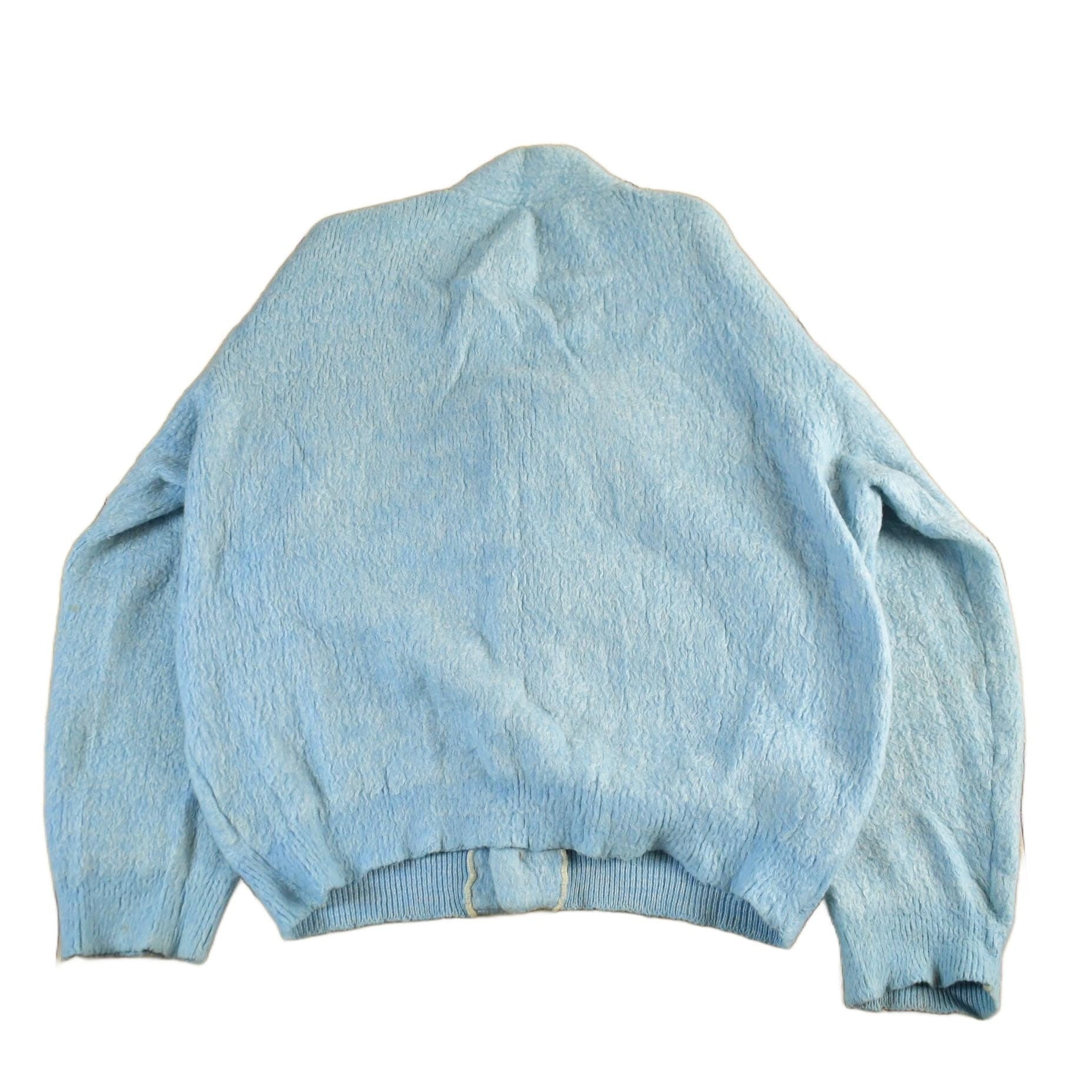 Vintage 1960s 1970s Aristo Fuzzy Knit Cardigan Sweater Women's Medium from propervintagecanada