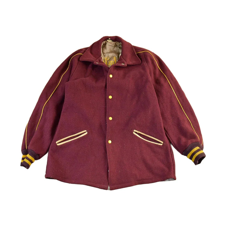 Vintage 1960s 1970s Chisholm Moose Wool Varsity Jacket Men's 42 from propervintagecanada
