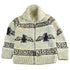 Vintage 1960s 1970s Hand-Knit Eagle Theme Cowichan Sweater Men&