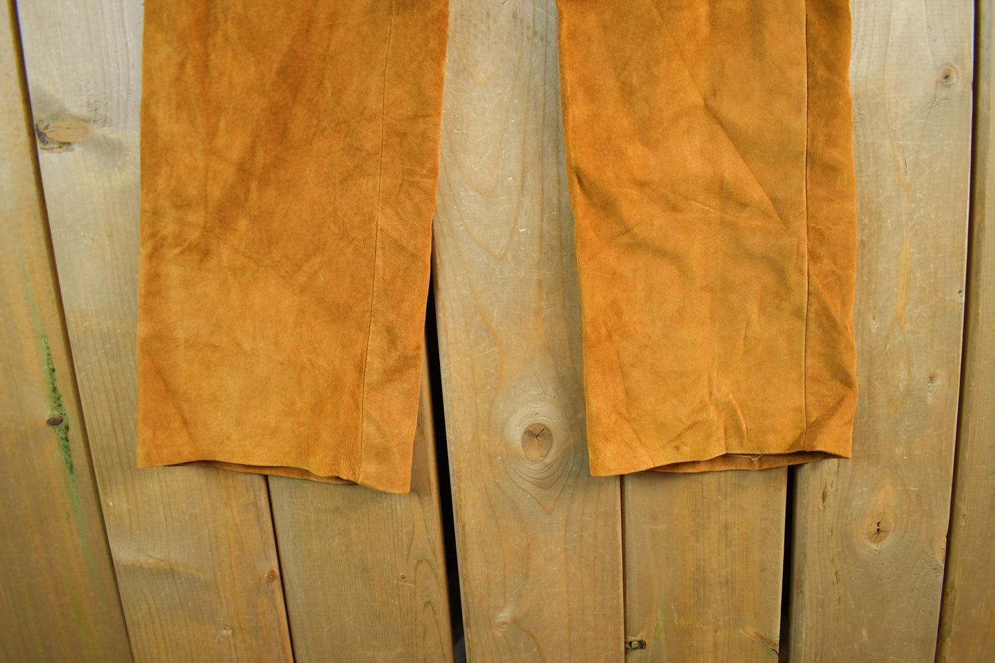 Vintage 1960s 1970s Leather Suede Bootcut Pants Jeans Women's 28 x 30.5 from propervintagecanada