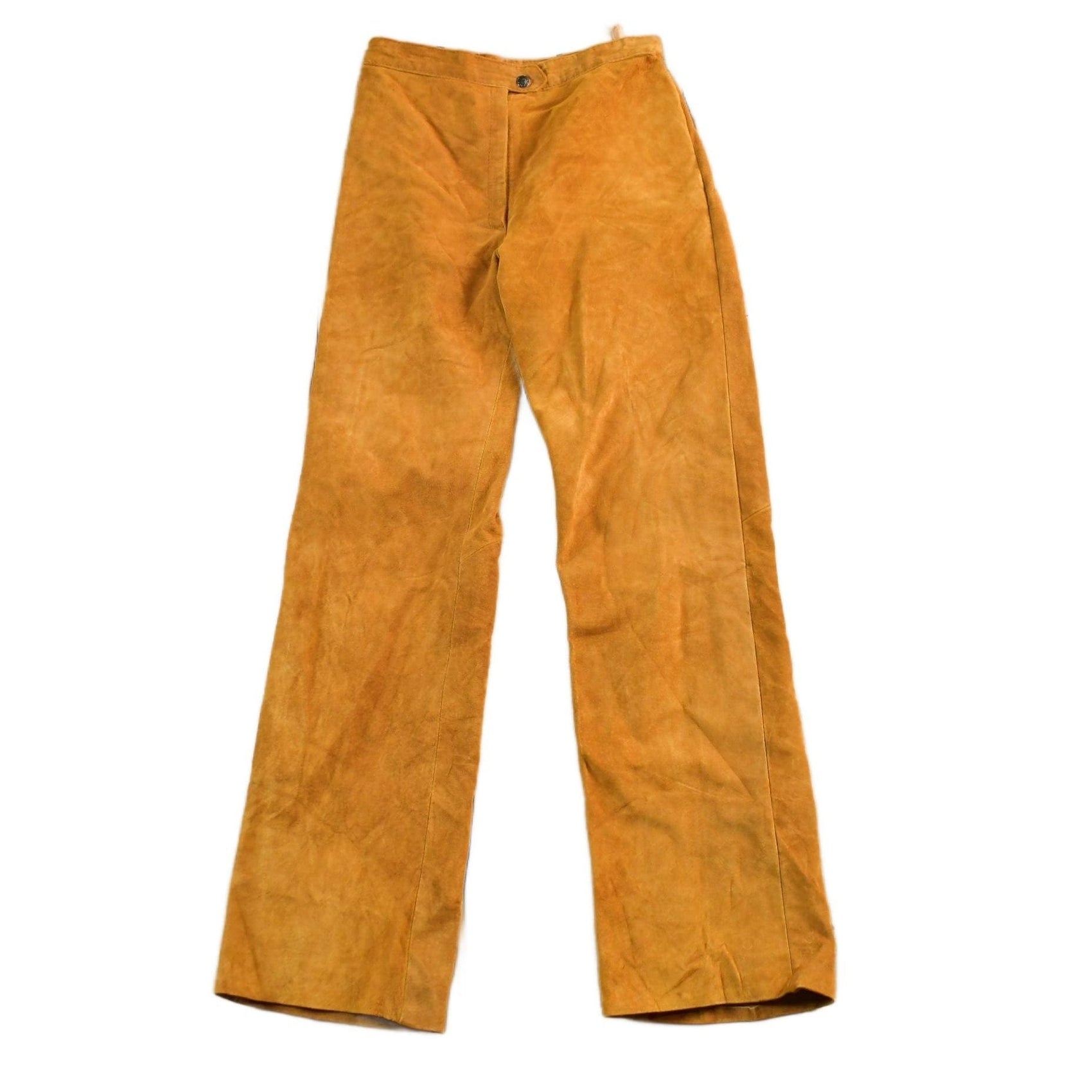 Vintage 1960s 1970s Leather Suede Bootcut Pants Jeans Women's 28 x 30.5 from propervintagecanada