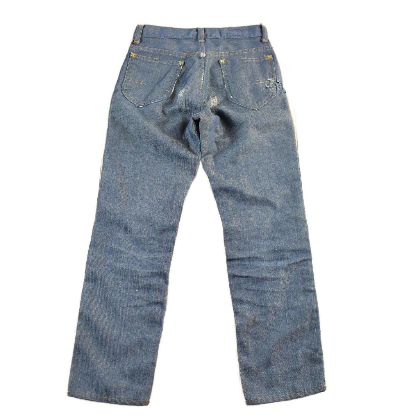 Vintage 1960s 1970s Lee Distressed Denim Jeans Youth 24 x 23.5 from propervintagecanada