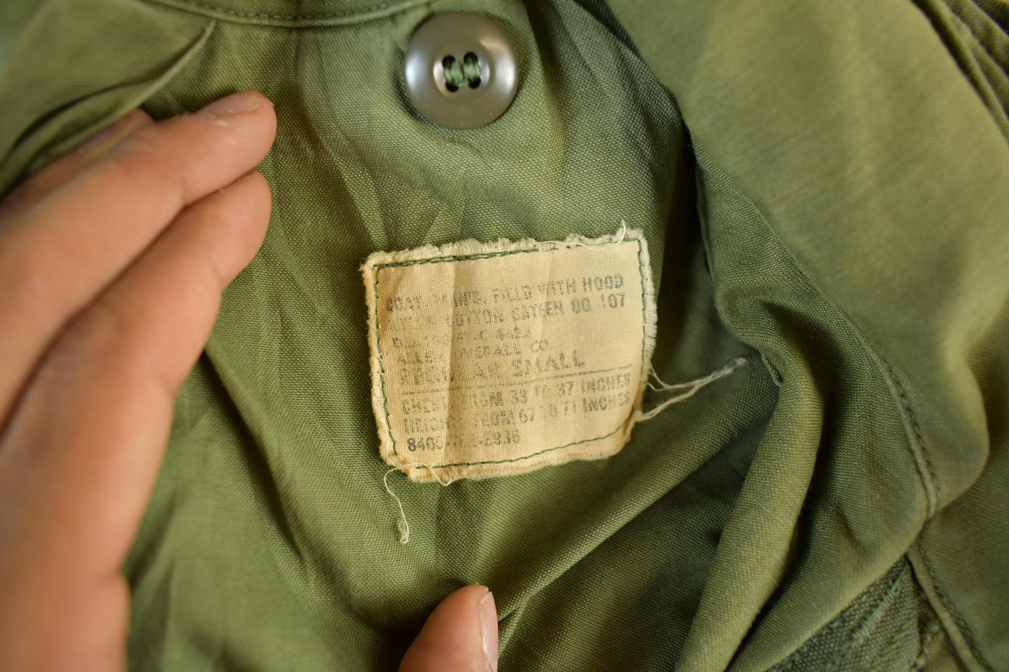 Vintage 1960s 1970s Military Field Coat Men's Small from propervintagecanada