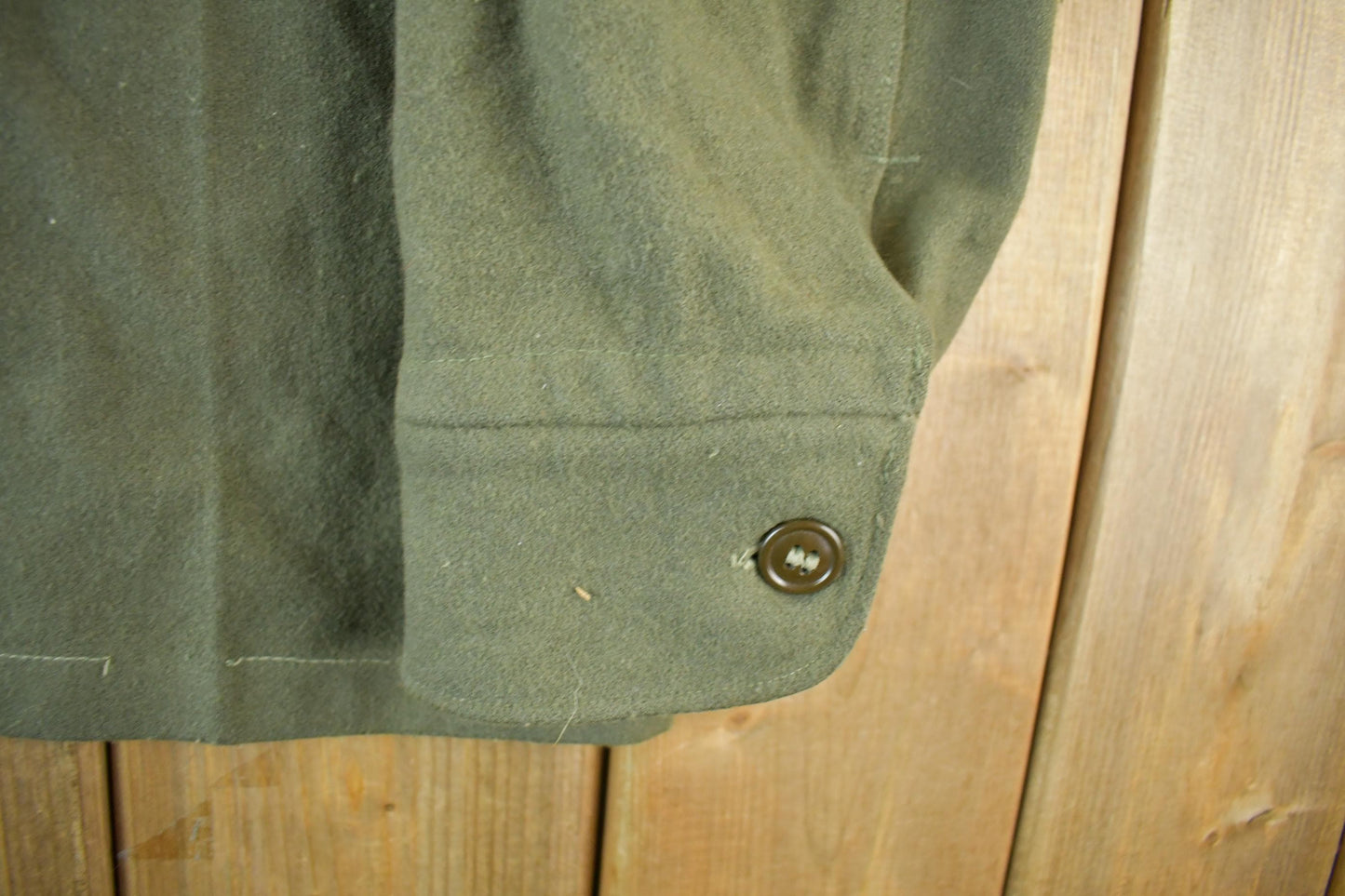 Vintage 1960s 1970s Military Wool Shirt Jacket Men's Small from propervintagecanada