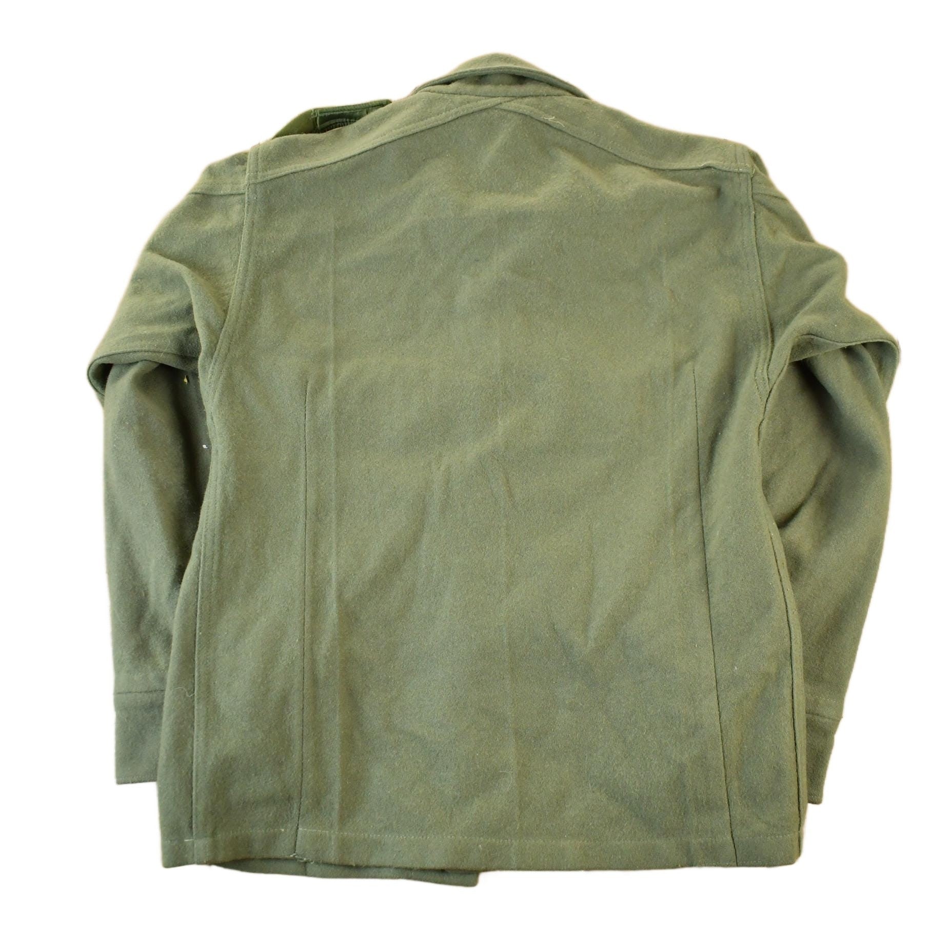Vintage 1960s 1970s Military Wool Shirt Jacket Men's Small from propervintagecanada