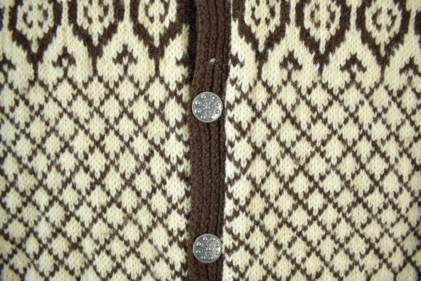 Vintage 1960s 1970s Scandinavian Wool Knit Clasped Cardigan Sweater Adult M Men's Medium from propervintagecanada