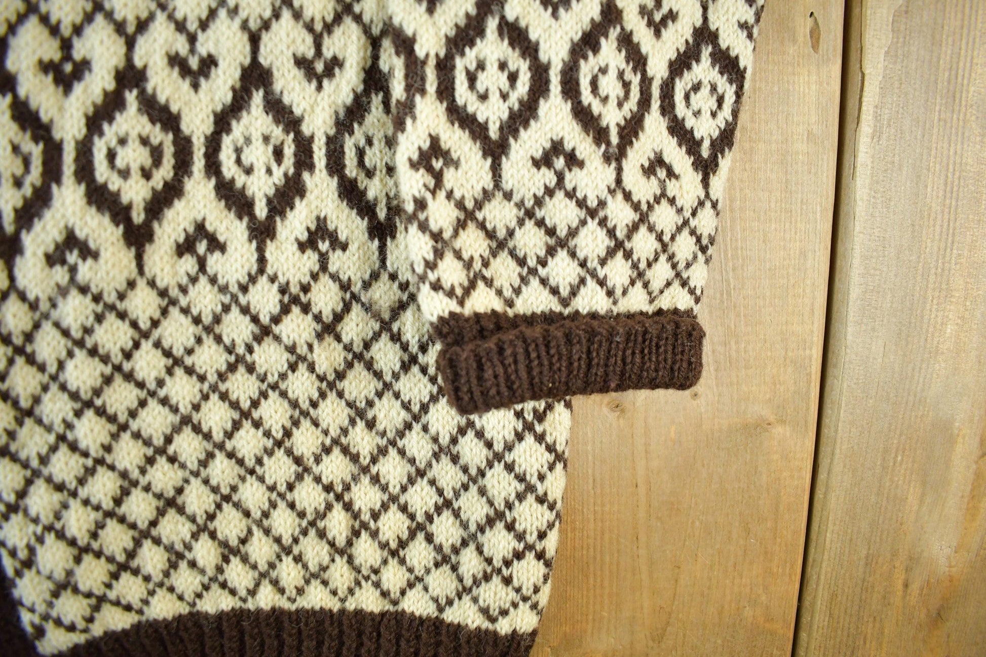 Vintage 1960s 1970s Scandinavian Wool Knit Clasped Cardigan Sweater Adult M Men's Medium from propervintagecanada