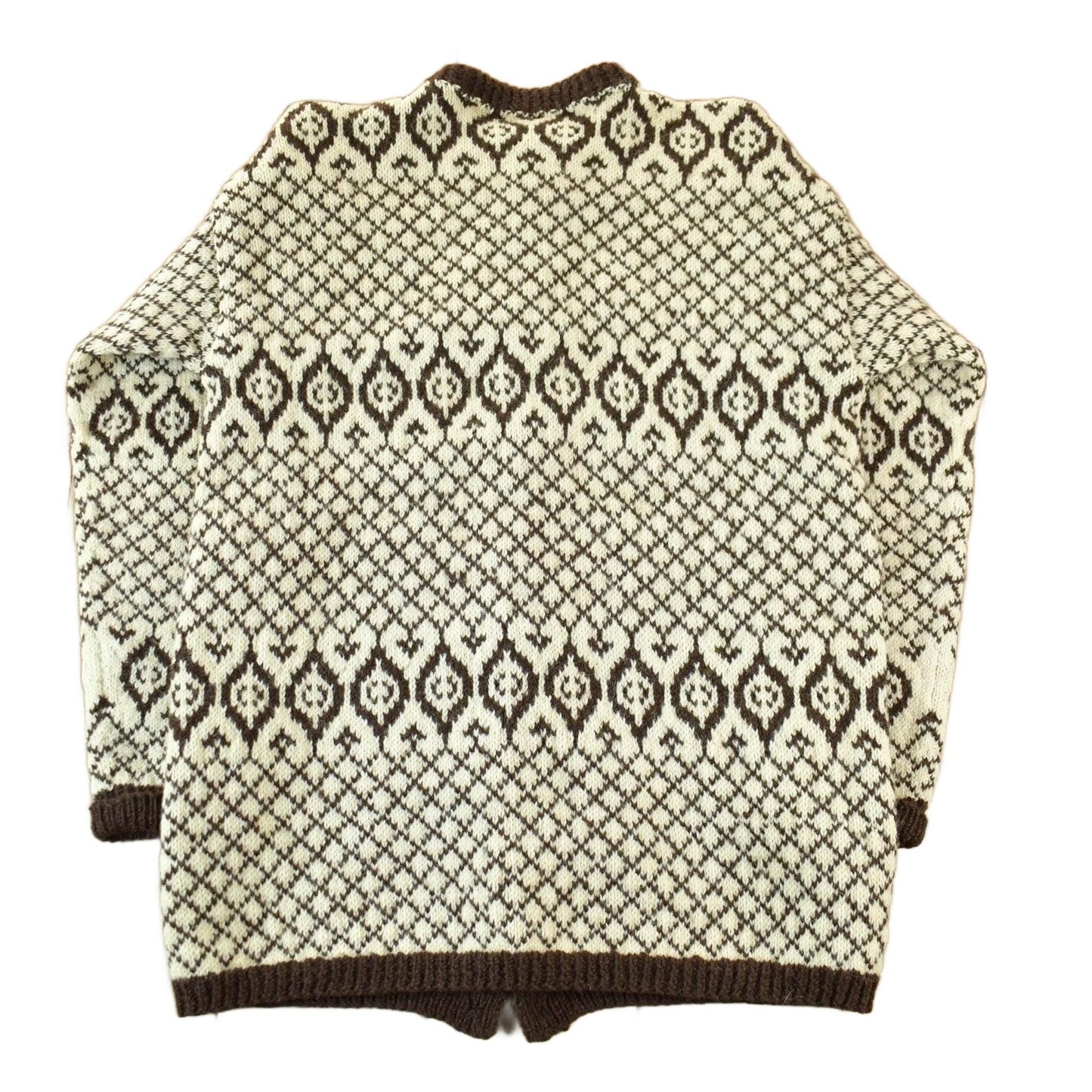 Vintage 1960s 1970s Scandinavian Wool Knit Clasped Cardigan Sweater Adult M Men's Medium from propervintagecanada