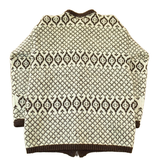 Vintage 1960s 1970s Scandinavian Wool Knit Clasped Cardigan Sweater Adult M Men's Medium from propervintagecanada