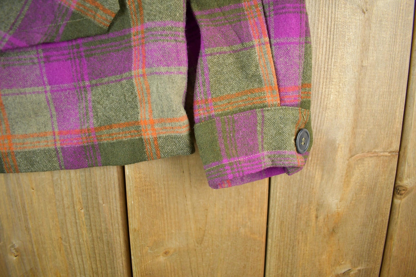 Vintage 1960s 1970s Wool Flannel Button Up Jacket Shirt Women's S-M from propervintagecanada