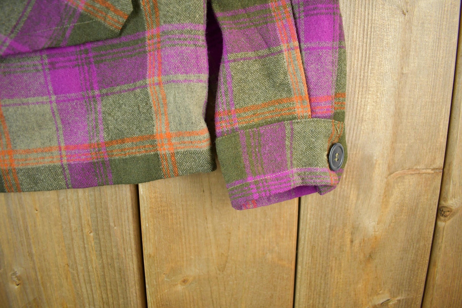 Vintage 1960s 1970s Wool Flannel Button Up Jacket Shirt Women's S-M from propervintagecanada