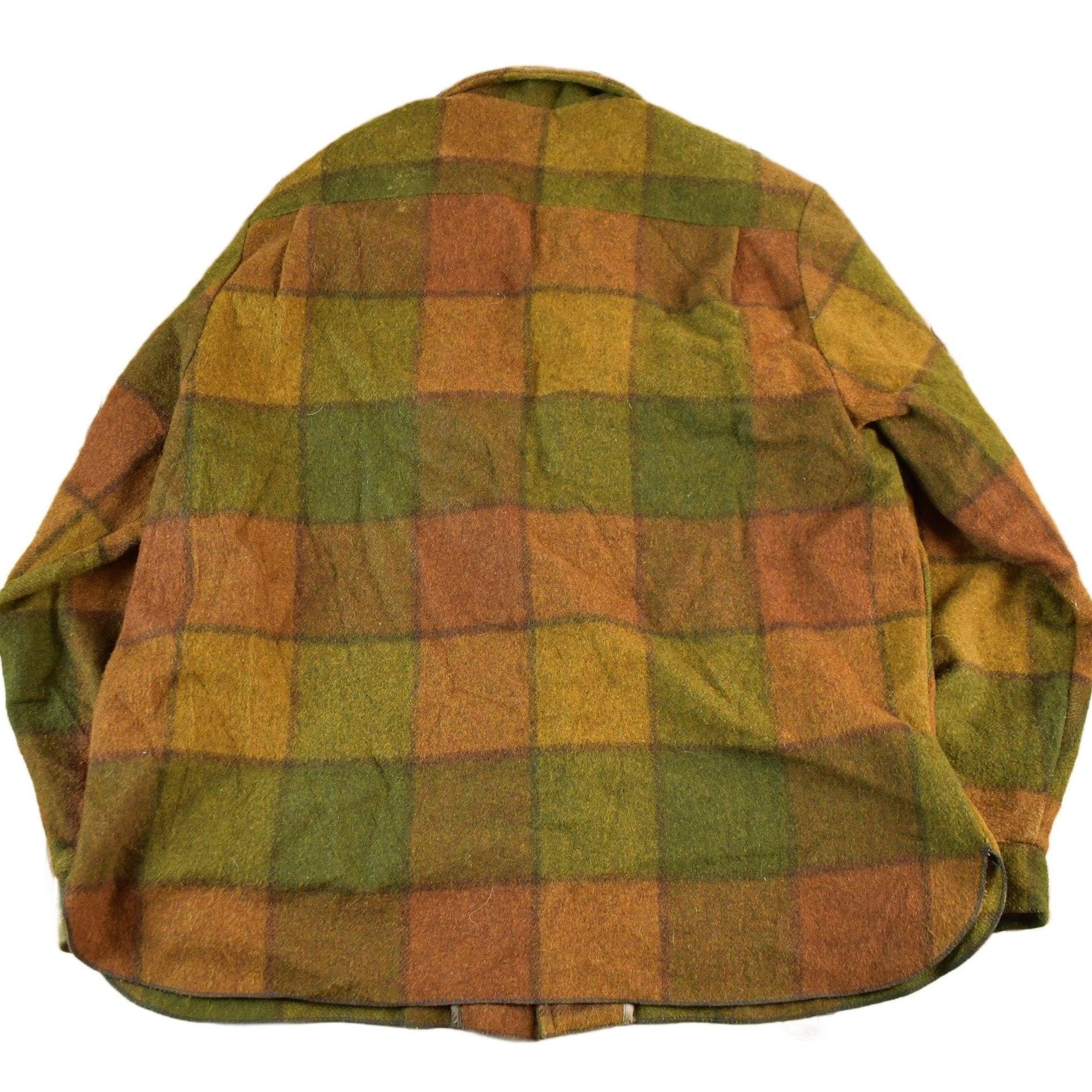 Vintage 1960s 1970s Wool Flannel Button Up Shirt Jacket Men's XL from propervintagecanada