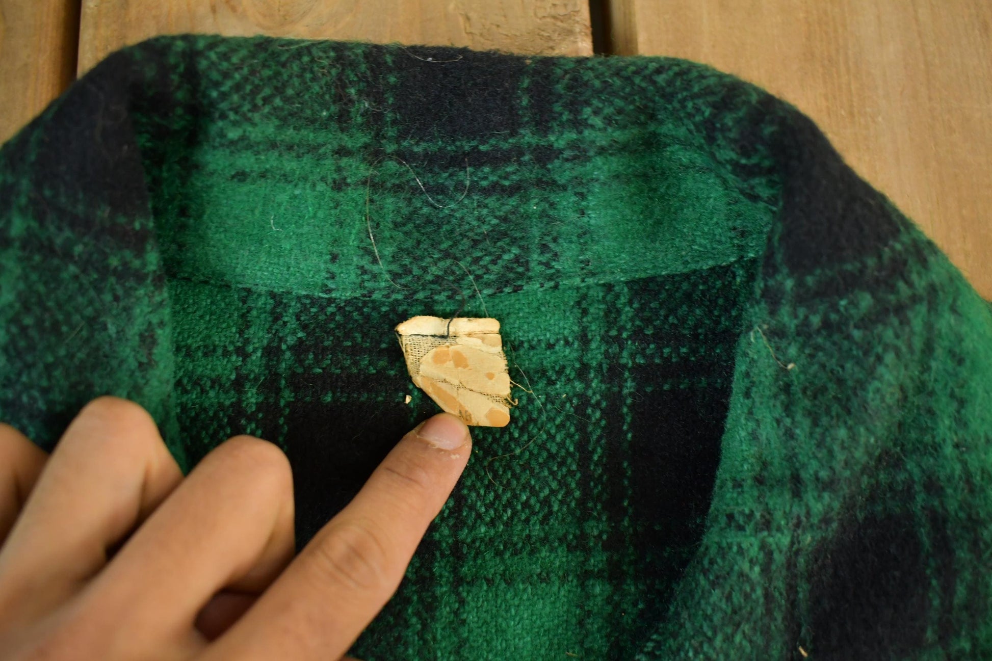 Vintage 1960s 1970s Wool Flannel Zip Up Shirt Jacket Men's XL from propervintagecanada