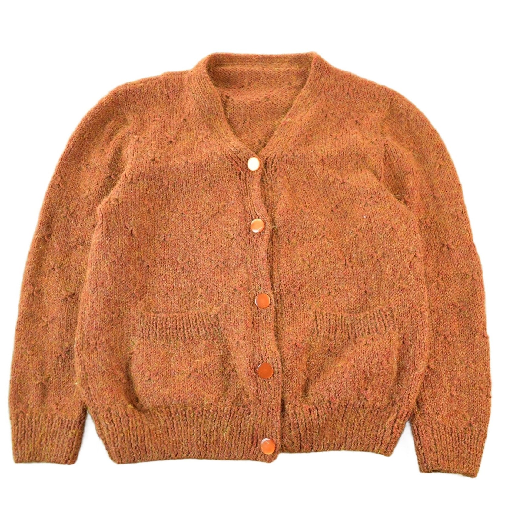 Vintage 1960s 1970s Wool Knit Cardigan Sweater Women's Medium from propervintagecanada