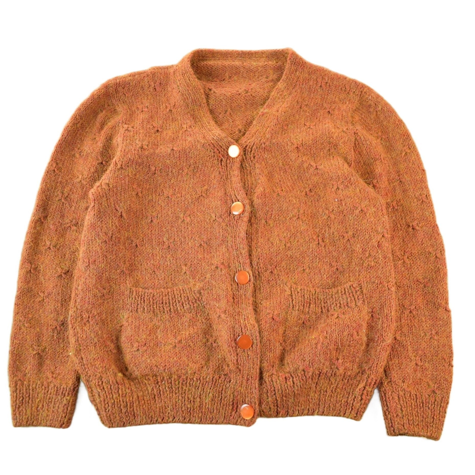 Vintage 1960s 1970s Wool Knit Cardigan Sweater Women's Medium from propervintagecanada