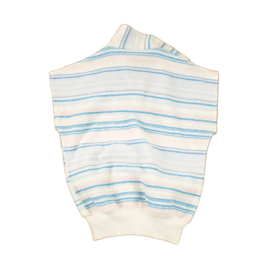 Vintage 1960s A Trifle Bit Striped Knit Souvenir Shirt Women's S from propervintagecanada
