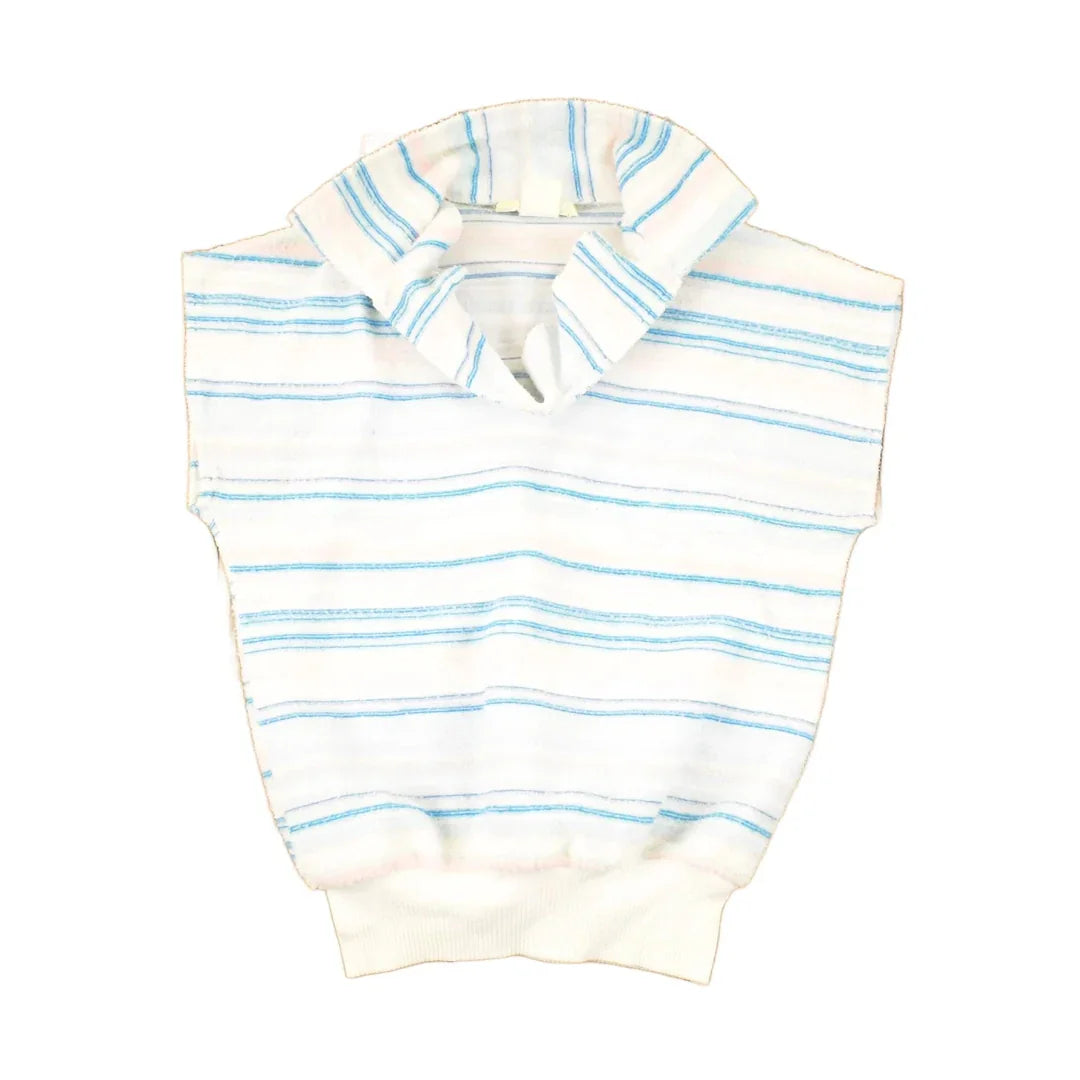 Vintage 1960s A Trifle Bit Striped Knit Souvenir Shirt Women's S from propervintagecanada