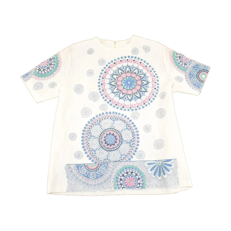 Vintage 1960s Abstract Graphic T-Shirt, Women's L from propervintagecanada