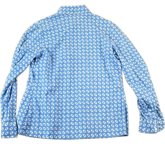 Vintage 1960s Abstract Pattern Button Up Fancy Style Shirt Women's S-M