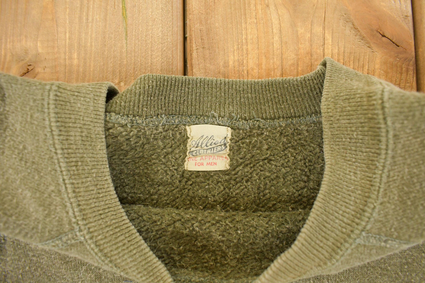 Vintage 1960s Allied Clothiers Blank Sun Faded Crewneck Sweatshirt Men's Small from propervintagecanada