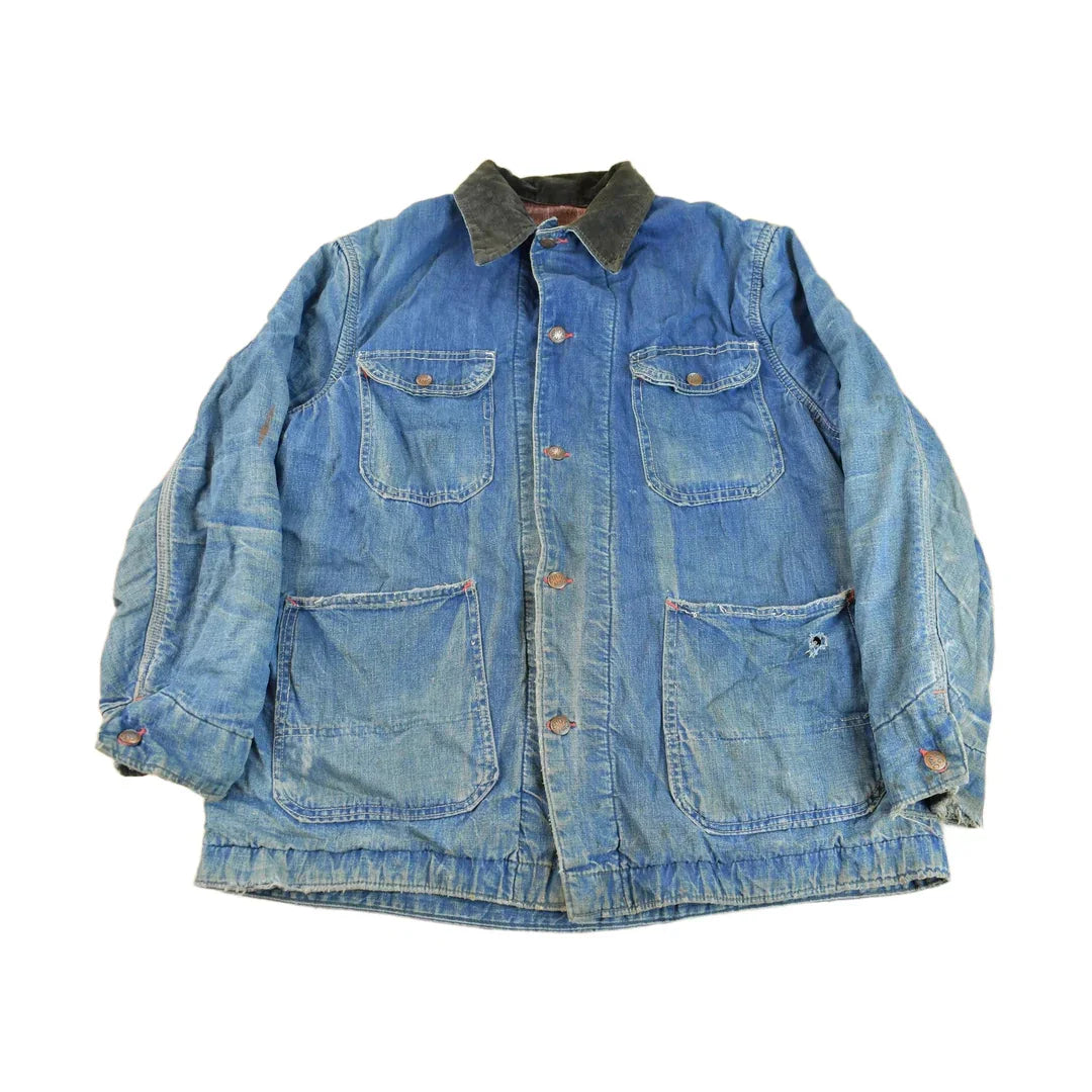 Vintage 1960s Big Mac Blanket Lined Denim Chore Coat Men's Large from propervintagecanada