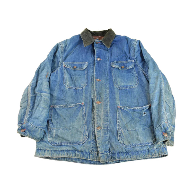 Vintage 1960s Big Mac Blanket Lined Denim Chore Coat Men's Large from propervintagecanada