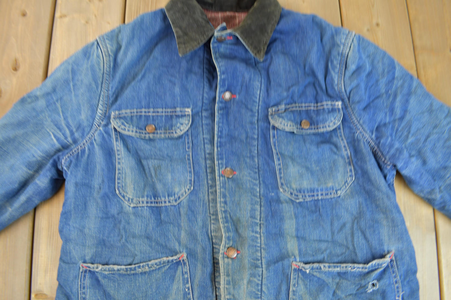 Vintage 1960s Big Mac Blanket Lined Denim Chore Coat Men's Large from propervintagecanada