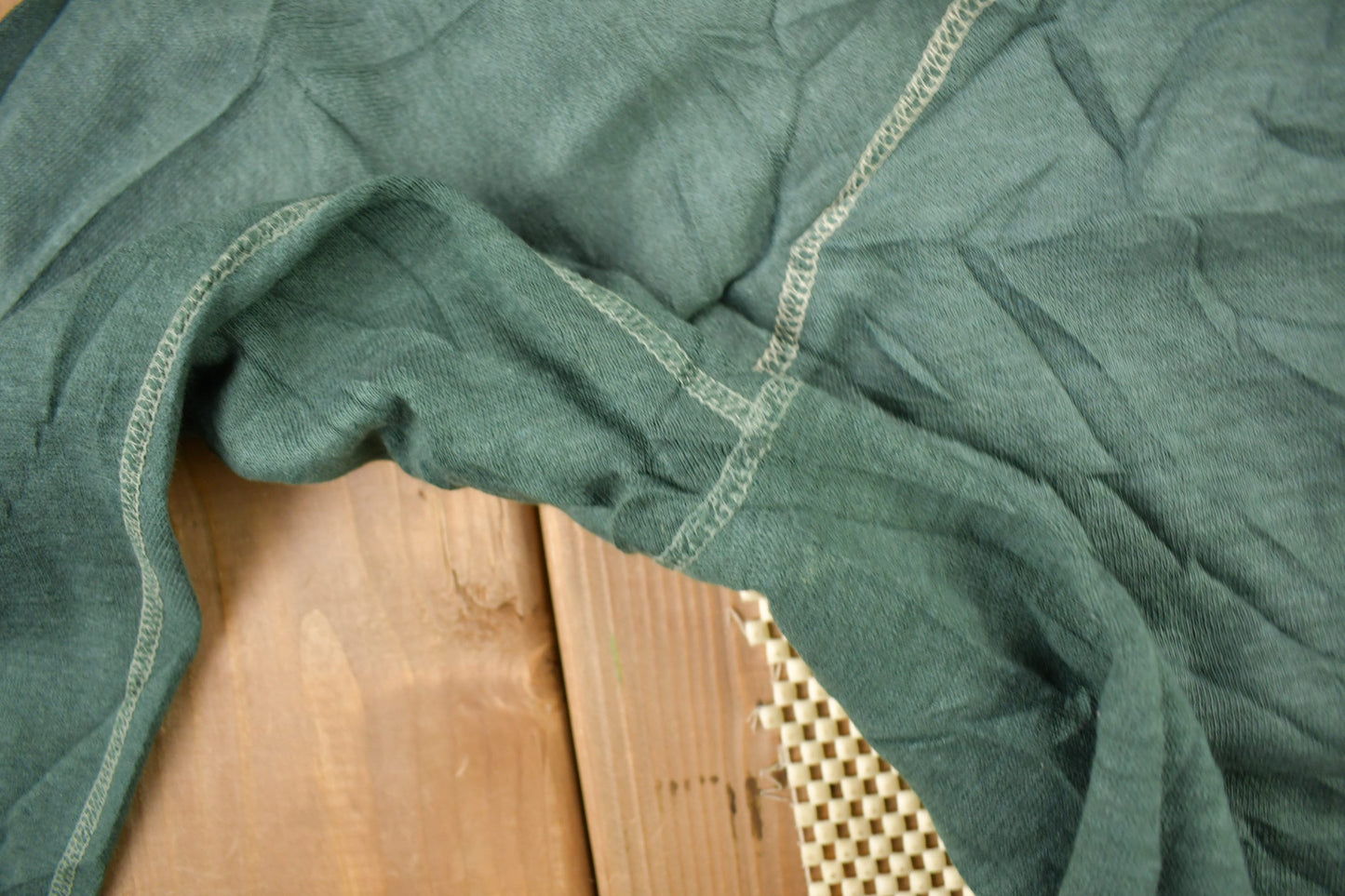 Vintage 1960s Blank Faded Forest Green Crewneck Sweatshirt Men's XS from propervintagecanada