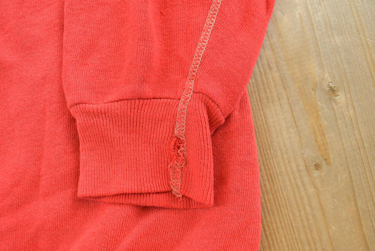 Vintage 1960s Blank Red Raglan Crewneck Sweatshirt Mens S from propervintagecanada