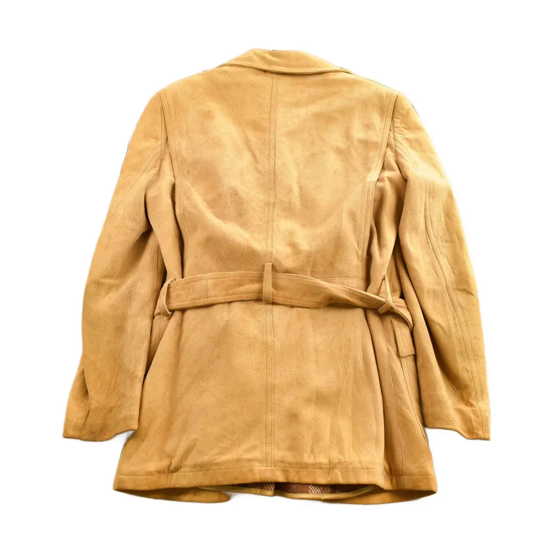 Vintage 1960s Brooks Brothers Belted Suede Jacket Men's Medium from propervintagecanada