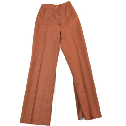 Vintage 1960s Brown Pleated Pants Womens 22 x 28 from propervintagecanada