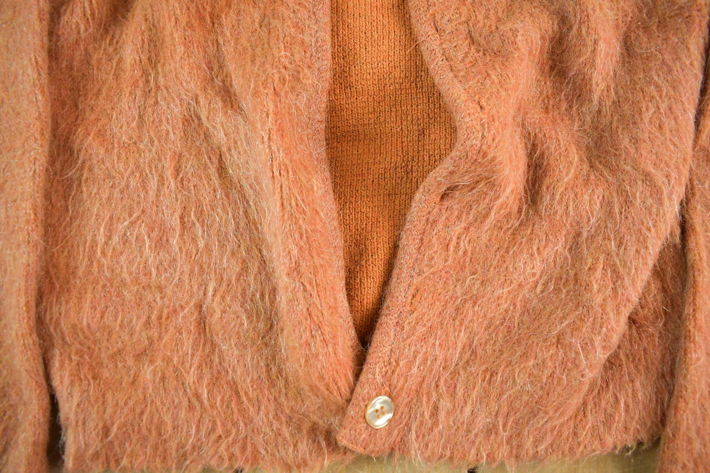 Vintage 1960s Campus Mohair Knit Cardigan Sweater Women's Small from propervintagecanada