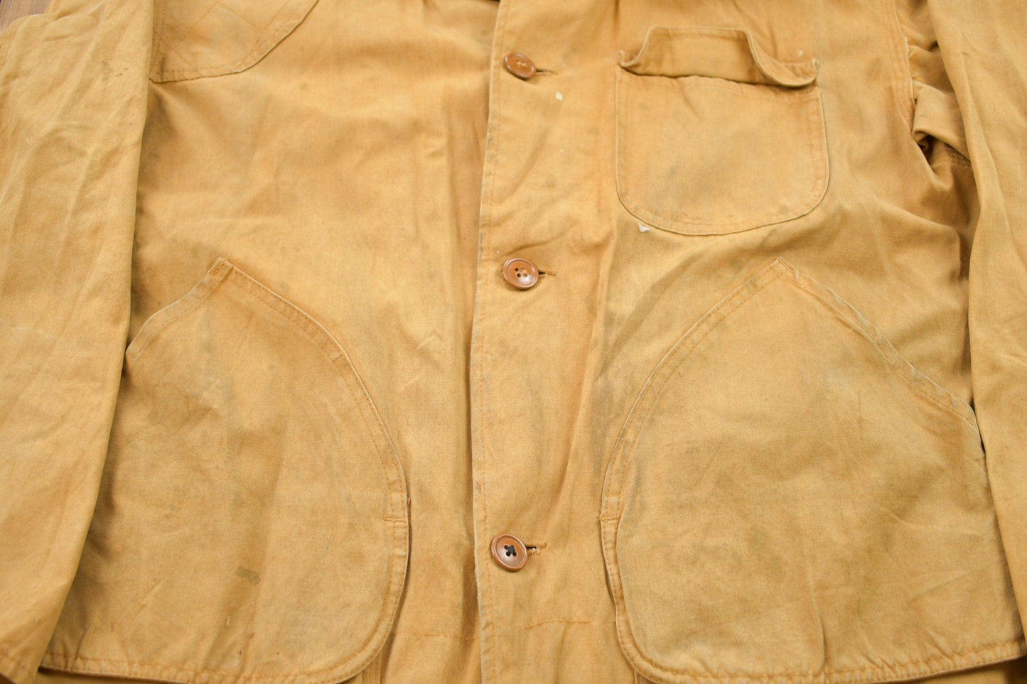 Vintage 1960s Canvas Chore Jacket Men's Large from propervintagecanada