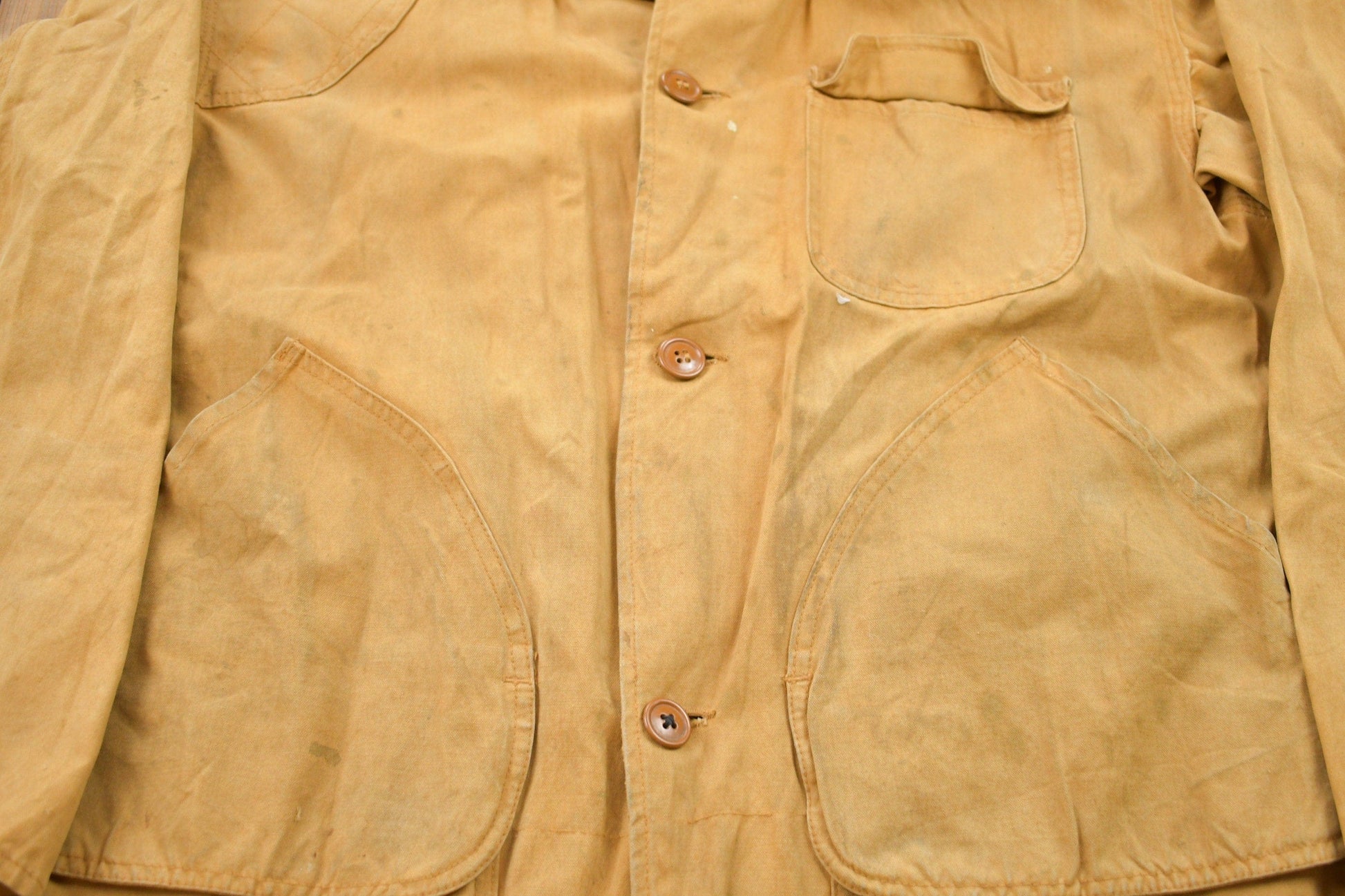 Vintage 1960s Canvas Chore Jacket Men's Large from propervintagecanada